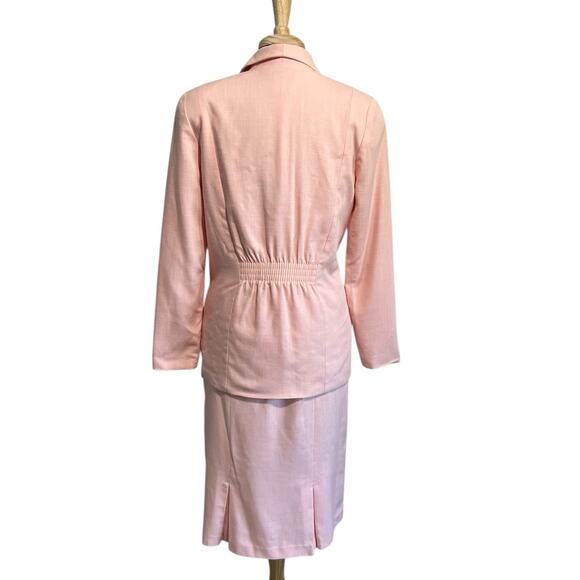 Vintage 90s That's Me 2 Pc Suit Blazer Skirt Pink Classic Dressy Women's 11/12 - Picture 4 of 8